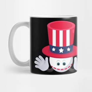 American Flag Baseball Shirt Patriotic USA 4th of July Gift Mug